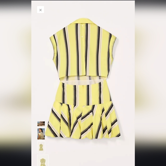 Zara Yellow and Black Striped Mini Dress Zara Yellow and Black Striped Mini Dress